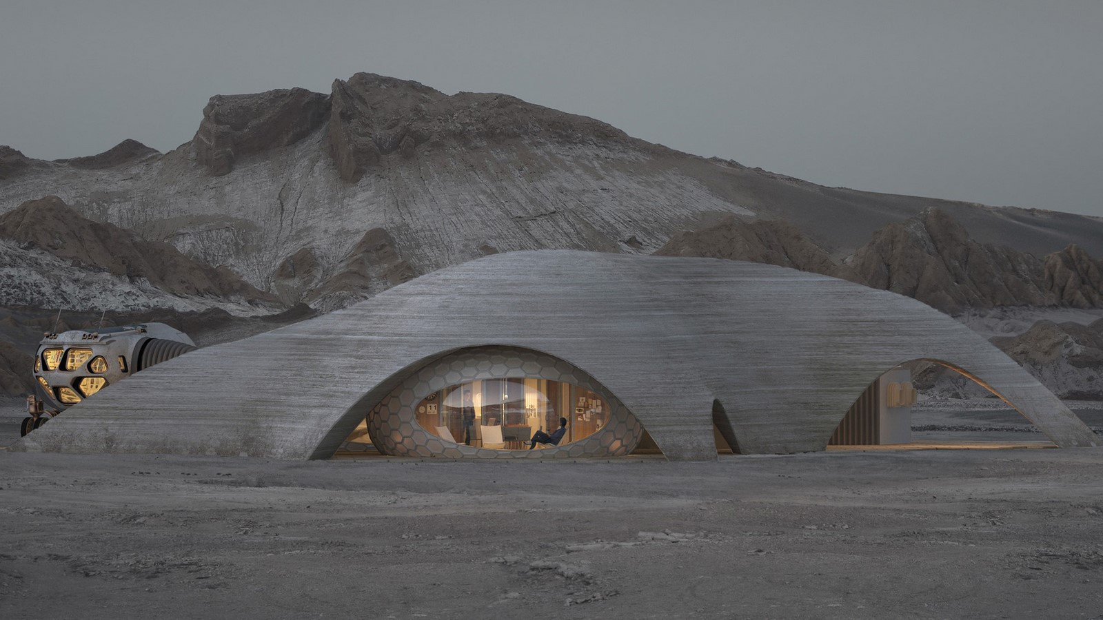 由Eckersley O'Callaghan和HASSELL建筑师设计的火星栖息地-空间的可持续性- sheet2