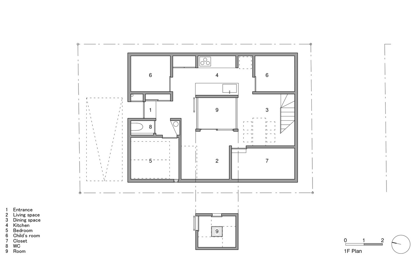 由藤原室建筑师设计的带有光的空洞的房子- Sheet7