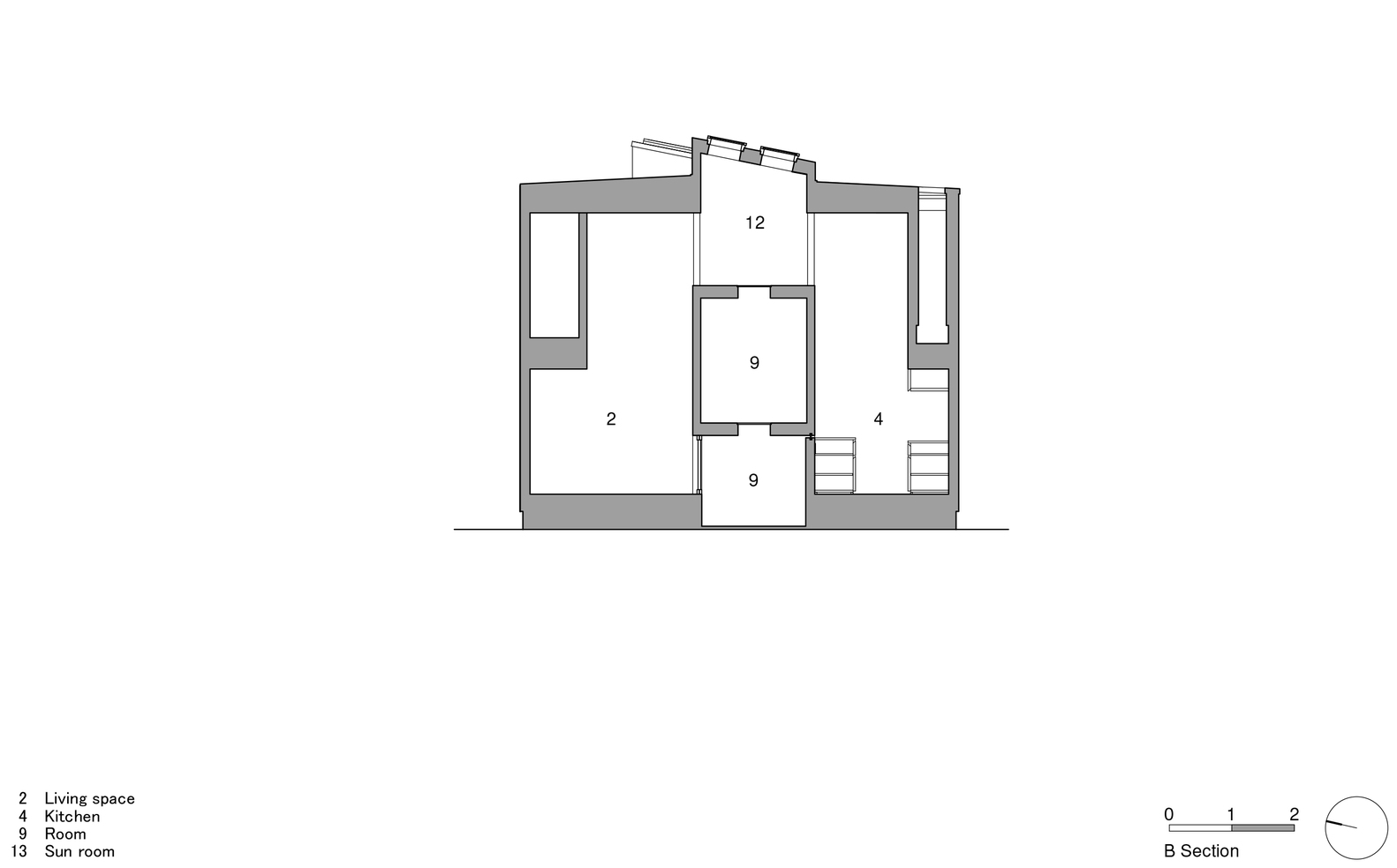 由藤原室建筑师设计的带有光的空洞的房子-小型张9